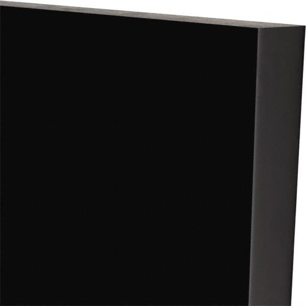 Made in USA - 1" Thick x 12" Wide x 1' Long, Polyurethane Sheet - Black, 60A Hardness, ±0.025 Tolerance - Exact Tooling