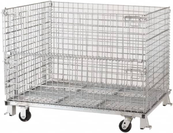 Nashville Wire - 40" Deep, Rectangular Steel Wire Basket - 36" High - Exact Tooling