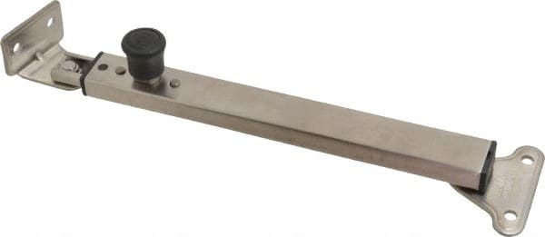 Sugatsune - 12-7/32" OAL x 1-29/32" Wide, 66 Lb Capacity, Lid Stay with Lock - Only One Stay per Lid Required, 11/64" Mounting Hole Diam, 90° Max Opening, Satin 304 Stainless Steel & ABS - Exact Tooling