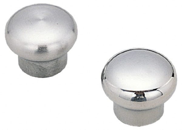 Sugatsune - 304 Stainless Steel Round Drawer or Lid Knob - 1-25/64" Base Diam, 1-63/64" Diam, 1-11/32" High, M5x0.8 - Exact Tooling