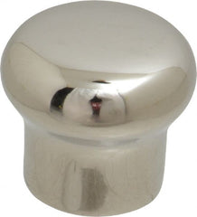 Sugatsune - 304 Stainless Steel Round Drawer or Lid Knob - 45/64" Base Diam, 63/64" Diam, 7/8" High, M4x0.7 - Exact Tooling
