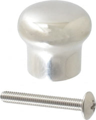 Sugatsune - 304 Stainless Steel Round Drawer or Lid Knob - 63/64" Base Diam, 1-1/2" Diam, 1-1/16" High, M5x0.8 - Exact Tooling