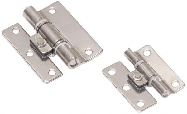 Sugatsune - 3-35/64" Long x 3-1/4" Wide x 5/64" Thick, Stainless Steel Torque Hinge - Stainless Steel, Polished Finish - Exact Tooling