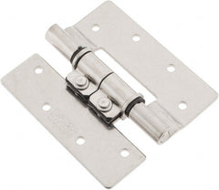 Sugatsune - 3-35/64" Long x 3-1/4" Wide x 5/64" Thick, Stainless Steel Torque Hinge - Stainless Steel, Polished Finish - Exact Tooling