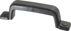 Sugatsune - Polyurethane Around Steel Core Chest Handle - 185mm Wide x 2-1/16" High, Black Coated, 2 Holes - Exact Tooling