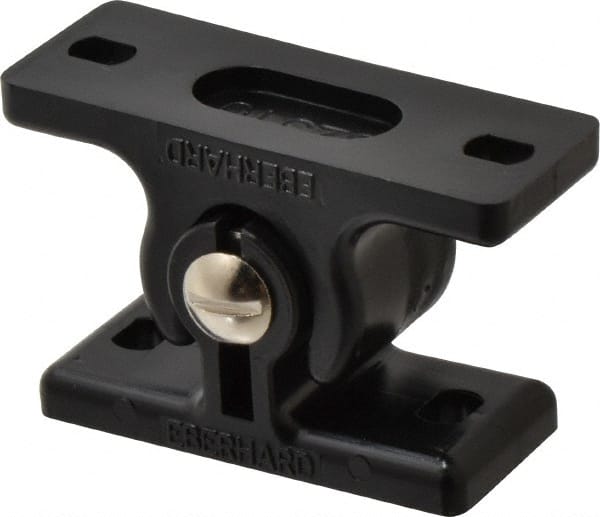 Sugatsune - 2-17/64" Long x 1" Wide x 1-1/4" High, Polyamide Adjustable Knuckle Catch - Black Coated, 18 - 44 Magnetic Force, 18-44 N/Lb Pull Force, 29-59 N/Lb Push Force, 2-41/64" Long Strike, 1-1/4" Wide Strike - Exact Tooling