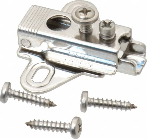 Sugatsune - 41.5mm Long x 48mm Wide x 18mm Thick, Hinge Mounting Plate - 304 Stainless Steel, Polished Finish - Exact Tooling