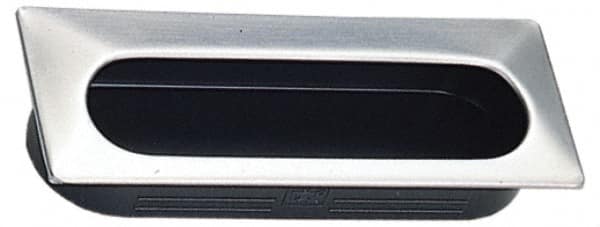 Sugatsune - 105mm Overall Width x 40mm Overall Height, 15.5mm Recess Depth, Satin/Black Recessed Pull - Exact Tooling