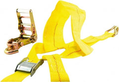 Erickson Manufacturing - 14' Long x 2" Wide, 10,000 Lb Basket Capacity, Polyester & Steel Web Sling - Yellow - Exact Tooling