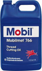 Mobil - Mobilmet 766, 1 Gal Bottle Cutting Fluid - Straight Oil, For Automatic Lathe Operations, Broaching, Gear Shaving, Milling, Parting-Off, Planing, Shaping, Tapping, Threading - Exact Tooling
