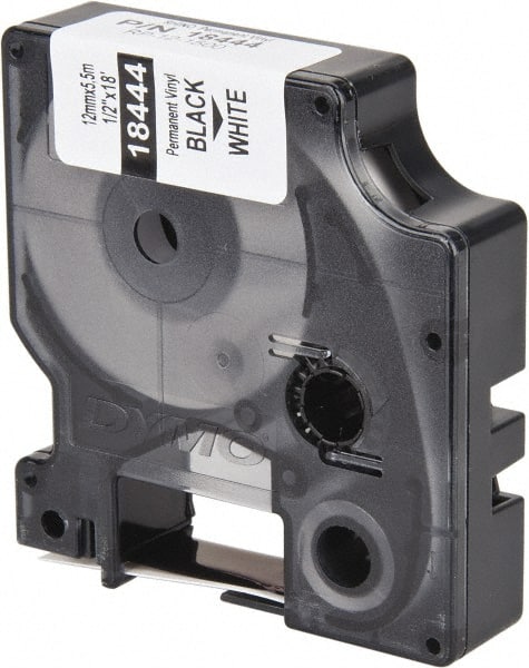 Dymo - 216" Long, White Vinyl Tape - For Rhino 3000, RHINO 4200, 5000, 5200, 6000, 6500 - Exact Tooling