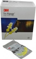 3M - Reusable, Corded, 26 dB, Flange Earplugs - Translucent, 100 Pairs - Exact Tooling