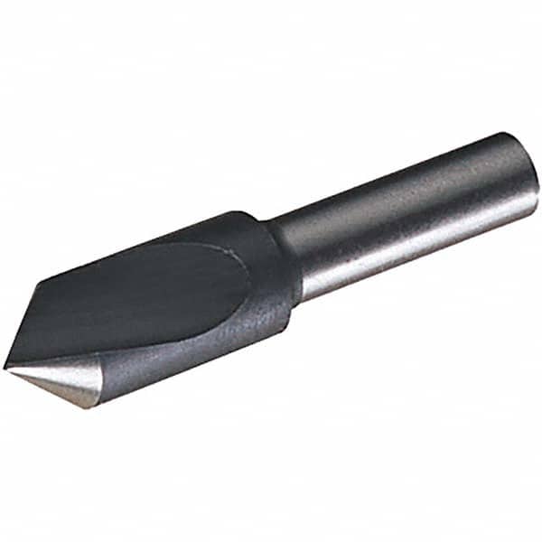 Chicago-Latrobe - 1/4" Head Diam, 4.76mm Shank Diam, 1 Flute 90° High Speed Steel Countersink - Exact Tooling