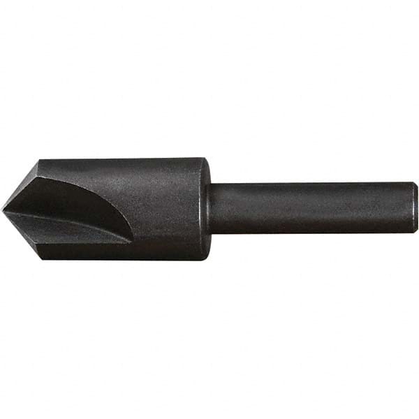 Chicago-Latrobe - 3/4" Head Diam, 1/2" Shank Diam, 3 Flute 82° High Speed Steel Countersink - Exact Tooling