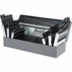 Chicago-Latrobe - 13mm Max, 118° Point, Oxide Finish, High Speed Steel Jobber Length Drill Bit Set - Exact Tooling