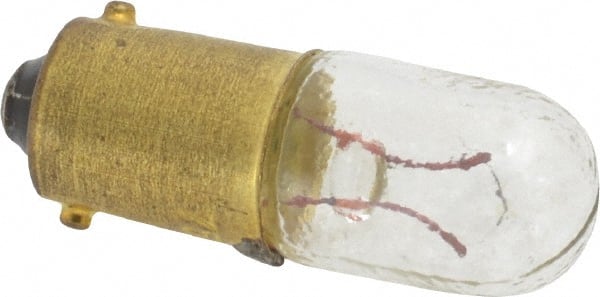 Eaton Cutler-Hammer - 0.9 Watt, 6 Volt, Incandescent Miniature & Specialty T3-1/4 Lamp - Bayonet Base, 0.01 to 0.999 Equivalent Range, Warm (1,000 to 3,000), Dimmable, 1-1/4" OAL - Exact Tooling