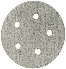 Made in USA - 5" Diam, 100 Grit, Silicon Carbide Hook & Loop Disc - Fine Grade, Coated, B Weight Paper Backing, - Exact Tooling