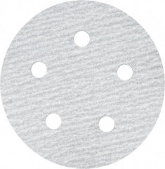 Made in USA - 5" Diam, 180 Grit, Silicon Carbide Hook & Loop Disc - Very Fine Grade, Coated, B Weight Paper Backing, - Exact Tooling