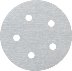 Made in USA - 5" Diam, 400 Grit, Silicon Carbide Hook & Loop Disc - Super Fine Grade, Coated, B Weight Paper Backing, - Exact Tooling