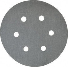 Made in USA - 6" Diam, 120 Grit, Silicon Carbide Hook & Loop Disc - Fine Grade, Coated, B Weight Paper Backing, - Exact Tooling