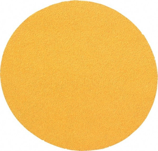 Made in USA - 6" Diam, 40 Grit, Aluminum Oxide Hook & Loop Disc - Coarse Grade, Coated, E Weight Paper Backing, - Exact Tooling