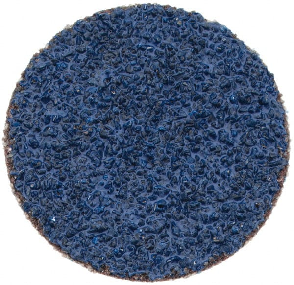 Tru-Maxx - 1" Disc Diam, 40 Grit, Zirconia Alumina Quick Change Disc - Type S Attaching System, Coated, Blue, Coarse Grade, 20,000 RPM - Exact Tooling