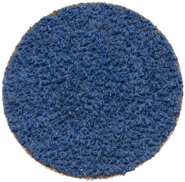 Tru-Maxx - 1" Disc Diam, 50 Grit, Zirconia Alumina Quick Change Disc - Type S Attaching System, Coated, Blue, Coarse Grade, 20,000 RPM - Exact Tooling