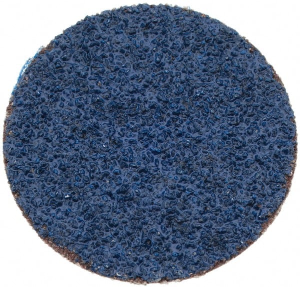 Tru-Maxx - 1-1/2" Disc Diam, 40 Grit, Zirconia Alumina Quick Change Disc - Type S Attaching System, Coated, Blue, Coarse Grade, 30,000 RPM - Exact Tooling