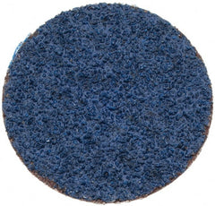 Tru-Maxx - 1-1/2" Disc Diam, 40 Grit, Zirconia Alumina Quick Change Disc - Type S Attaching System, Coated, Blue, Coarse Grade, 30,000 RPM - Exact Tooling