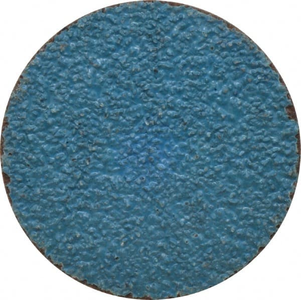 Tru-Maxx - 2" Disc Diam, 36 Grit, Zirconia Alumina Quick Change Disc - Type S Attaching System, Coated, Blue, Very Coarse Grade, 30,000 RPM - Exact Tooling