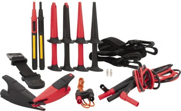 Fluke - 8 Piece, Test Lead Set - 600 Volt Max - Exact Tooling