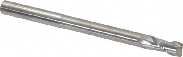 Accupro - 5/16", 5/8" LOC, 5/16" Shank Diam, 4" OAL, 2 Flute, Solid Carbide Square End Mill - Single End, Uncoated, Spiral Flute, 40° Helix, Centercutting, Right Hand Cut, Right Hand Flute - Exact Tooling