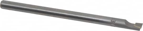 Accupro - 0.413" Min Bore Diam, 2-1/2" Max Bore Depth, 5/16 Shank Diam, Boring Bar - Right Hand Cut, Carbide-Tipped, Bright Finish - Exact Tooling