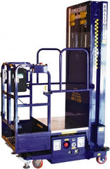 Ballymore - 650 Lb Capacity, 186" Lift Height, Battery Operated Power Stocker Lift - 186" Lift Height, Battery Operated - Exact Tooling