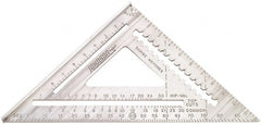 Johnson Level & Tool - 12" Blade Length x 12" Base Length, Powder Coated Finish, Aluminum Rafter Square - 1/4" Graduation - Exact Tooling