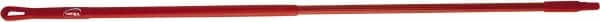 Vikan - 52 x 1" Aluminum Squeegee Handle - European Threaded Connection, Red - Exact Tooling