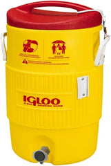 Igloo - 5 Gal Beverage Cooler - Plastic, Yellow/Red - Exact Tooling