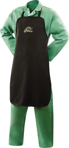Steiner - 24 x 36" Flame Resistant/Retardant & Welding Bib Apron - Carbonized Fiber, 10 oz Material, Black, 0 Pockets, Flame Resistant - Exact Tooling