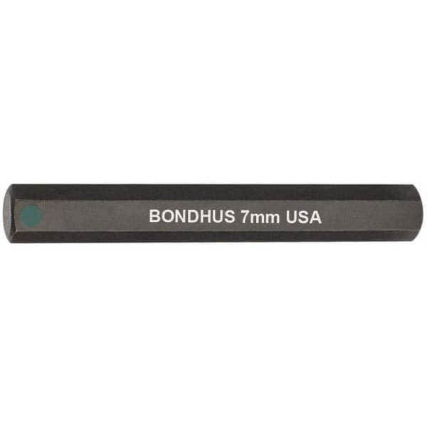 Bondhus - 7mm Hex Drive Bit - Exact Tooling