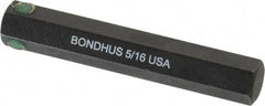 Bondhus - 5/16" Hex Drive Bit - 2" OAL - Exact Tooling