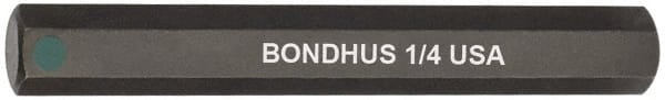 Bondhus - 1/4" Hex Drive Bit - 2" OAL - Exact Tooling