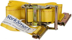 Value Collection - 12' Long x 2" Wide, 1 Ply, Polyester Web Sling - Yellow - Exact Tooling