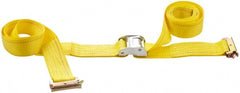 Value Collection - 16' Long x 2" Wide, 1 Ply, Polyester Web Sling - Yellow - Exact Tooling