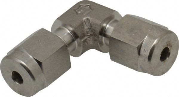 Ham-Let - 1/8" OD, Grade 316Stainless Steel Union Elbow - Comp x Comp Ends - Exact Tooling
