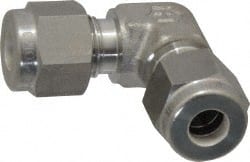 Ham-Let - 1/4" OD, Grade 316Stainless Steel Union Elbow - Comp x Comp Ends - Exact Tooling