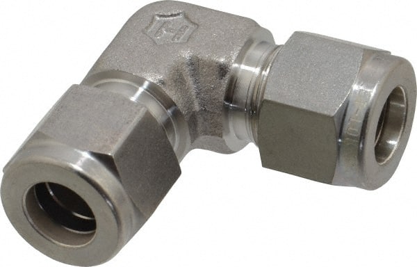 Ham-Let - 3/8" OD, Grade 316Stainless Steel Union Elbow - Comp x Comp Ends - Exact Tooling