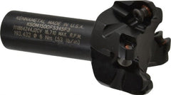 Kennametal - 47° Lead Angle, 1.8560" Max Cut Diam, 1-1/2" Min Cut Diam, 0.138" Max Depth of Cut, Indexable Chamfer & Angle End Mill - 4 Inserts, OF.T 53AF.N.. Insert Style, 77.4mm OAL, Straight Shank - Exact Tooling