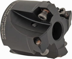 Kennametal - 1-1/2" Cut Diam, 0.059" Max Depth, 1/2" Arbor Hole, 4 Inserts, XD 09 Insert Style, Indexable Copy Face Mill - C7792VXD09-A1.50Z04R Cutter Style, 1.26" High, Through Coolant, Series 7792 - Exact Tooling