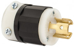 Leviton - 125 VAC, 15 Amp, L5-15P Configuration, Industrial Grade, Self Grounding Plug - 1 Phase, 2 Poles, 0.24 to 0.7 Inch Cord Diameter - Exact Tooling
