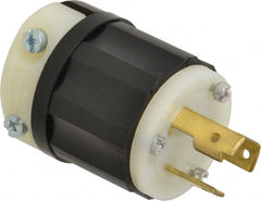 Leviton - 125 VAC, 30 Amp, L5-30P Configuration, Industrial Grade, Self Grounding Plug - 1 Phase, 2 Poles, 0.385 to 0.86 Inch Cord Diameter - Exact Tooling